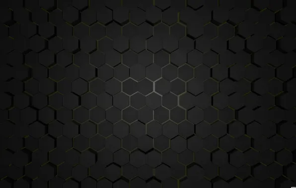 Dark, dark, hexagons, abstraction, hexagons, geometric shapes, abstencia, geometric shapes