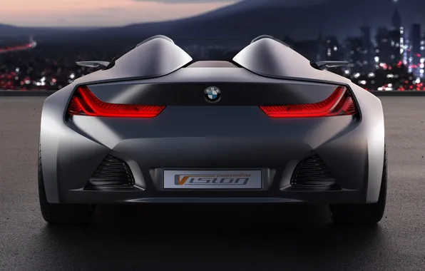 The city, lights, concept, BMW, the concept, car, vision, connected drive