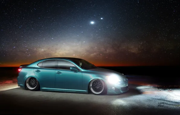 Stars, Lexus, Lexus, night, IS. profile