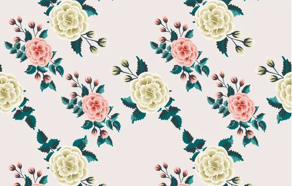 Picture flowers, retro, background