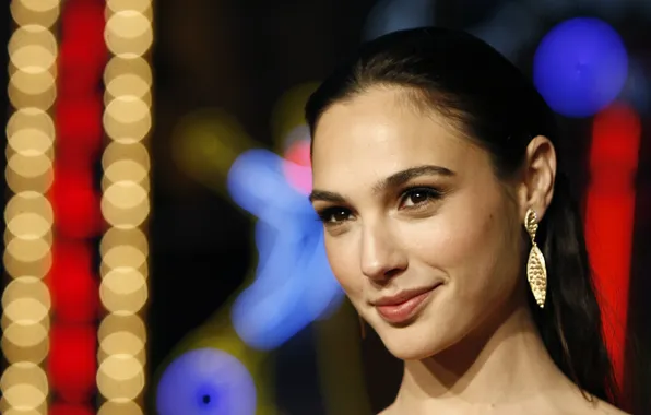 Girl, woman, smile, model, bokeh, actress, female, Gal Gadot