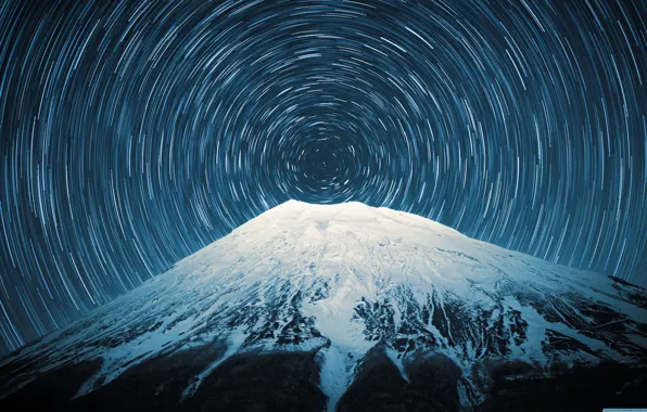 Mountain, Stars, Top, Verton
