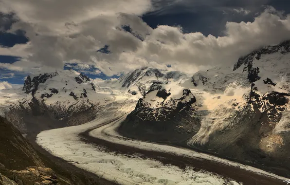 Clouds, mountains, the beauty of nature, Nikolai Matveev, The tongues...