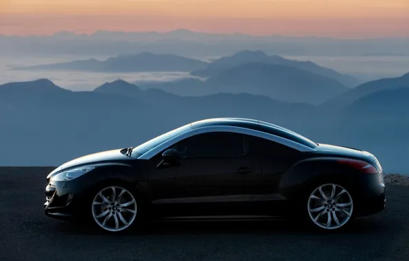 Mountains, the evening, Peugeot