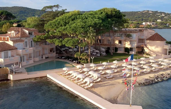 Sea, beach, the city, coast, France, pool, Villa, mansions