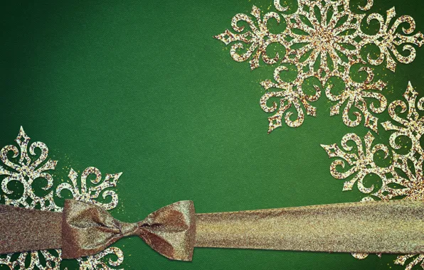Snowflakes, pattern, Shine, texture, Christmas, tape, New year, gold plated