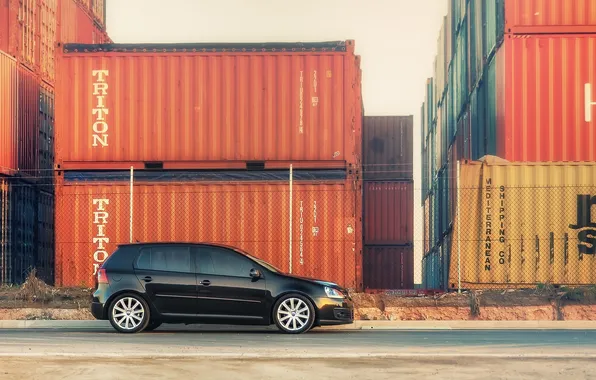 Volkswagen, Cars, cars, auto, wallpapers, Golf, containers, auto cars