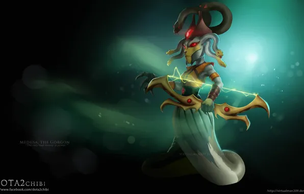 Chibi, dota 2, medusa, virtualman209, gorgon