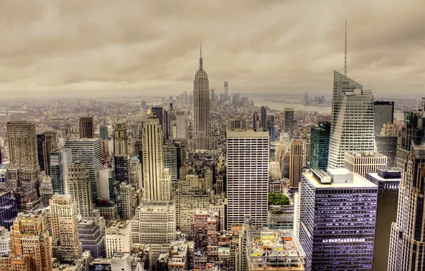 The city, building, New York, skyscrapers, panorama, Manhattan, New York, Manhattan
