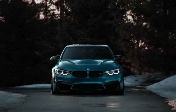 Picture BMW, Light, Blue, Winter, Front, F80, Sight, Adaptive LED