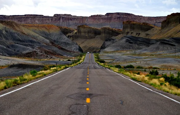 Road, mountains, nature
