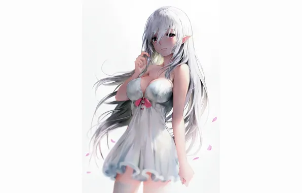 Picture girl, sexy, cleavage, long hair, boobs, anime, beautiful, pretty