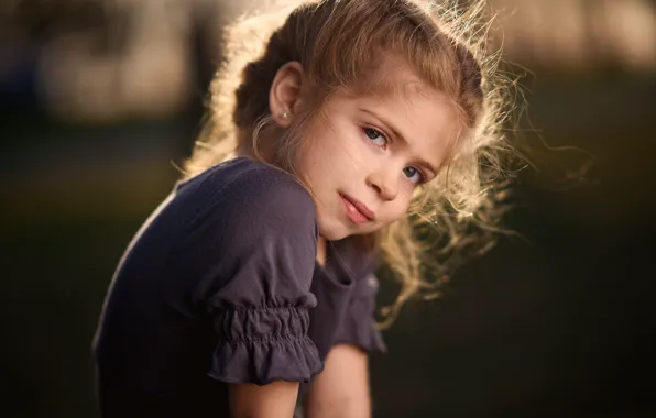 Picture portrait, girl, bokeh