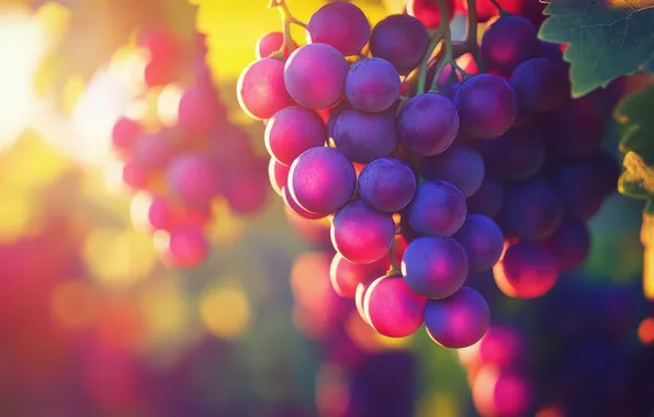 Purple, summer, light, berries, lilac, garden, harvest, grapes