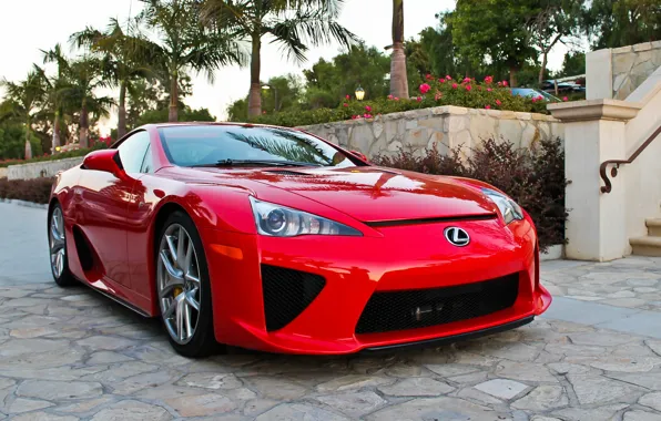 Picture Lexus, red, lfa