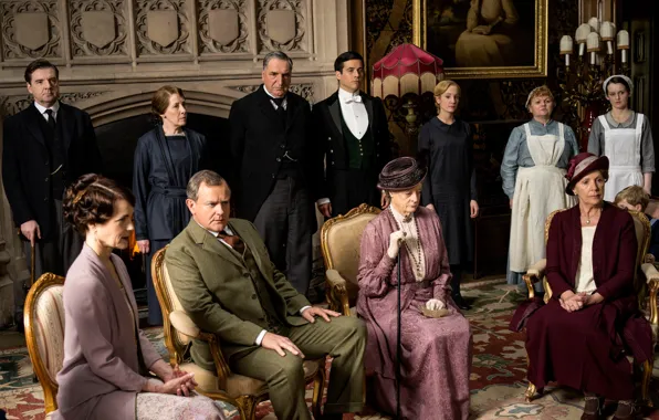 Picture the series, actors, drama, characters, Downton Abbey