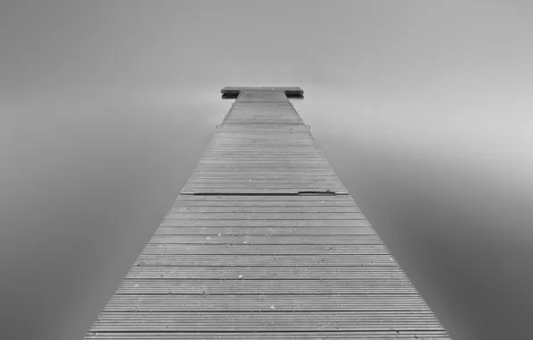 Wood, River, Pier