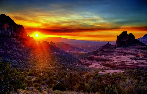 Dawn, morning, AZ, USA, Sedona, Valley Verde