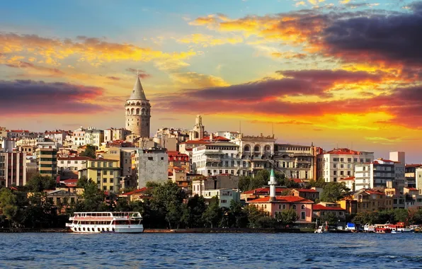 Picture the sky, clouds, building, architecture, Turkey.Istanbul
