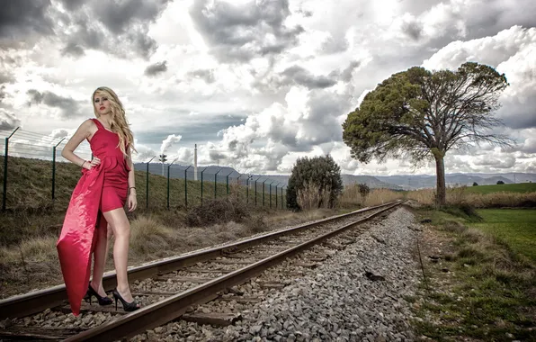 Girl, railroad, Wendy