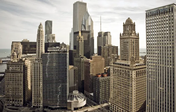 The city, building, skyscrapers, Chicago, USA, Il, Chicago, Illinois