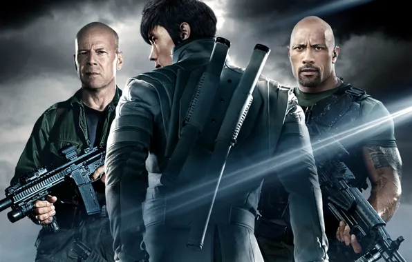 Bruce Willis, Bruce Willis, Dwayne Johnson, Dwayne Johnson, Roadblock, G.I. Joe: Retaliation, G. I. Joe: …