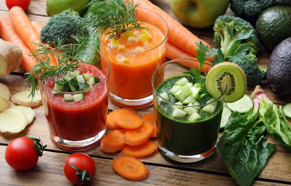 Picture apples, Breakfast, kiwi, drink, vegetables, vitamins, smoothies