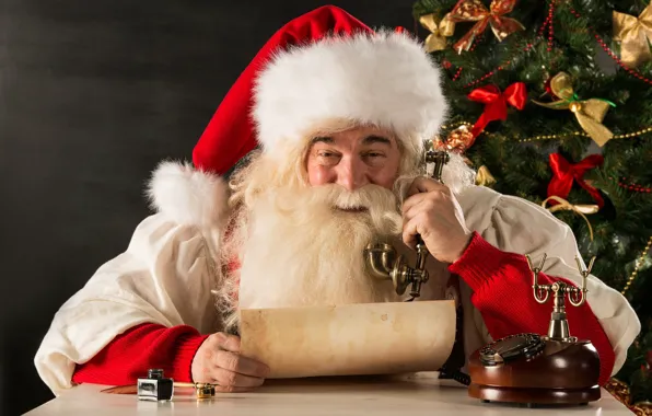 Look, letter, branches, paper, table, portrait, hands, Christmas