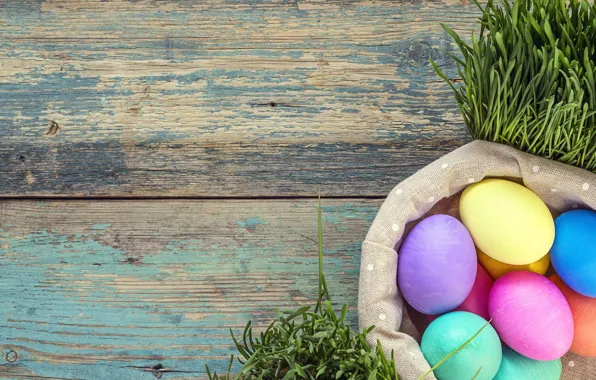 Spring, colorful, Easter, socket, basket, wood, spring, Easter