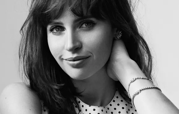 Smile, portrait, makeup, actress, hairstyle, black and white, photoshoot, It