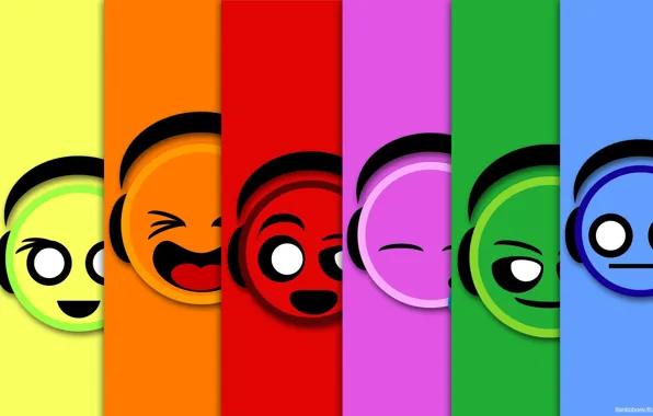 Strips, Wallpaper, smiley