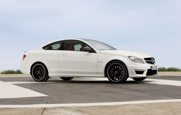 Picture car, machine, the sky, sky, 3000x2000, mercedes c63 amg coupe 2012