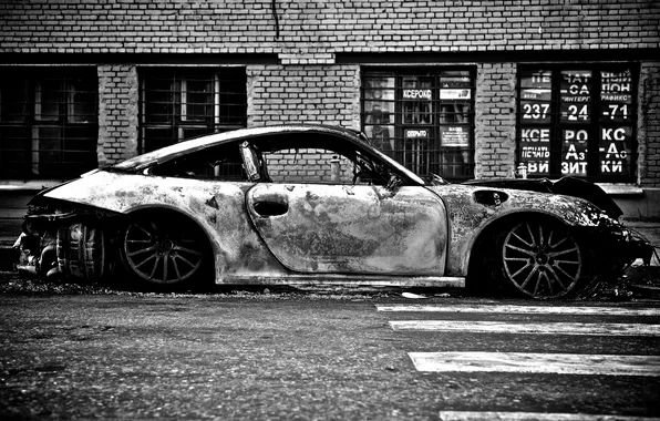 Fire, 911, fire, porsche, Porsche