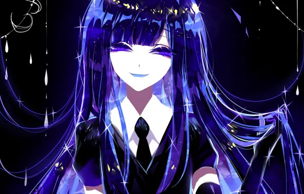 Girl, smile, art, long hair, Map Lazuli, House no Kuni, Country Gems, Sheya