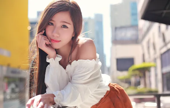 Summer, eyes, look, girl, face