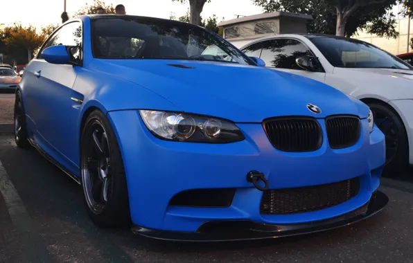 BMW, blue, clear