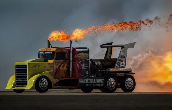 Picture fire, speed, Truck