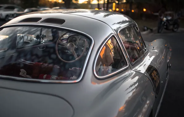 Silver, Sportcar, Mercedec Benz 300SL