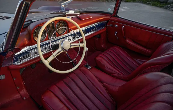 Retro, Mercedes-Benz, interior, the wheel, Mercedes, seat, salon