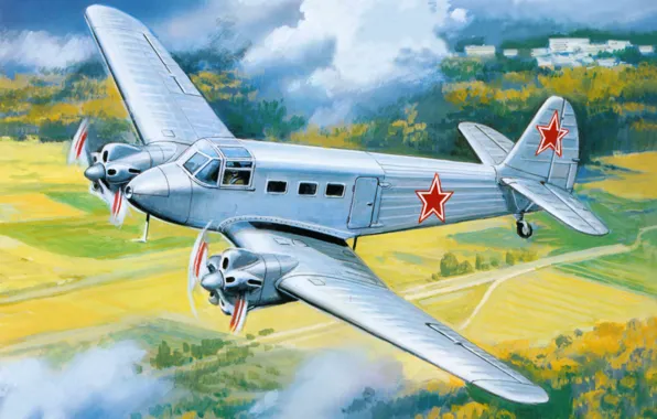 Picture the plane, art, BBC, OKB, Soviet, transport, developed, option