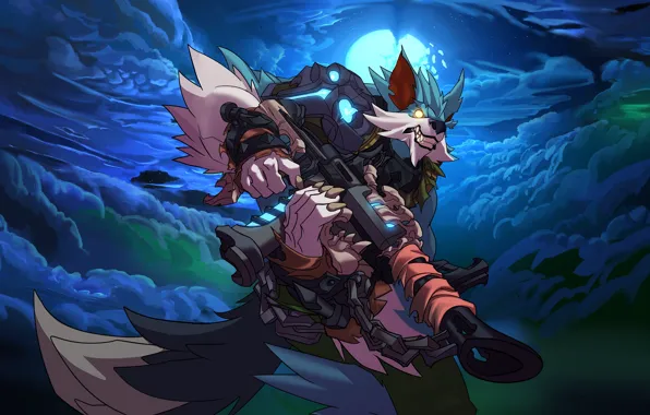 Weapons, the game, wolf, gun, Paladins