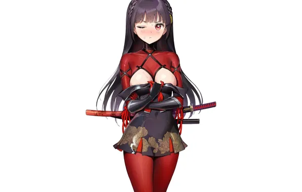 Sexy, girls, anime, pretty, tits, Ninja, breasts