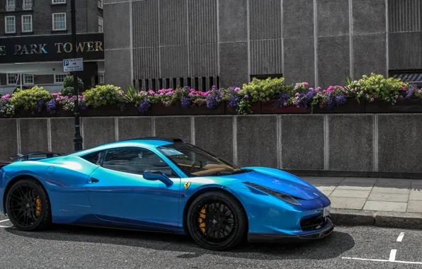 Ferrari 458 Italia blaue Tapete