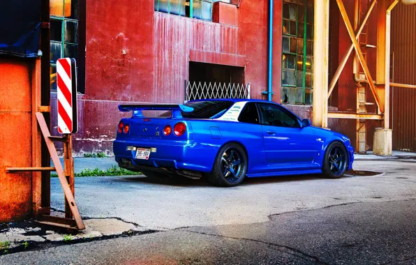 Picture nissan, wheels, skyline, r34