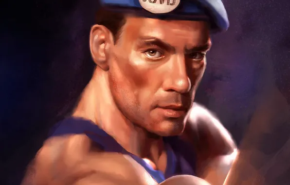 Figure, portrait, Mike, art, takes, autograph, Jean-Claude Van Damme, Jean-Claude Van Damme