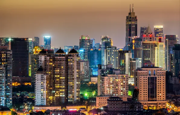 Night, the city, home, Shanghai