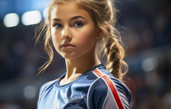 Look, Girl, Athlete, Digital art, Gymnast, AI art, The Art of Artificial Intelligence, Neural network
