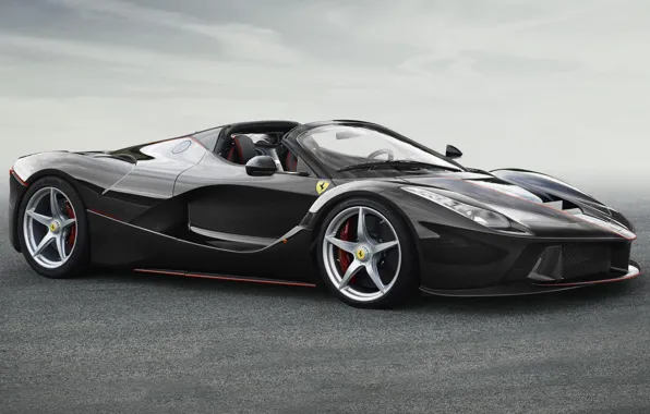 Ferrari, Black, new, Spider, The front, LaFerrari