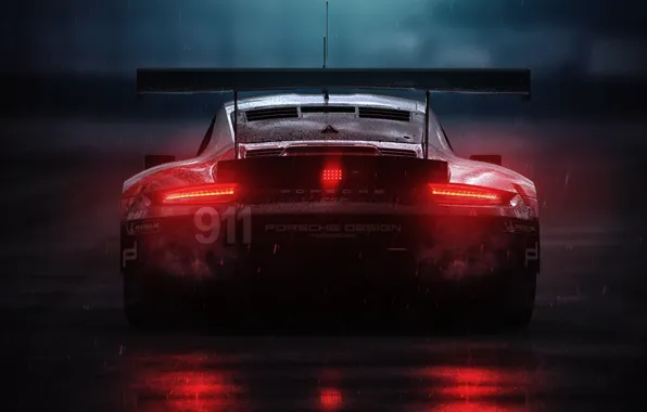 Download wallpaper Auto, Porsche, Rain, Porsche 911, Rendering, 3DS Max ...