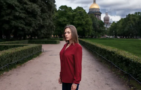 Look, girl, portrait, Olga Kobzar, Kobzar, Which, Andrew Brandis, Andrey Brandis